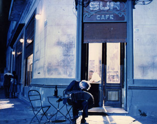 Fotografía de filmación de Sur (1987), dirigida por Fernando 'Pino' Solanas.